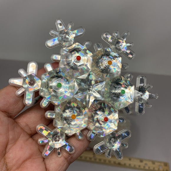 5 pc vintage Christmas decor lot Bird house Santa reindeer star & tree - Picture 4 of 17